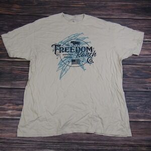 The Prince Estate Adult Mens 2XL Ivory Graphic Tee T Shirt Freedom Ranch